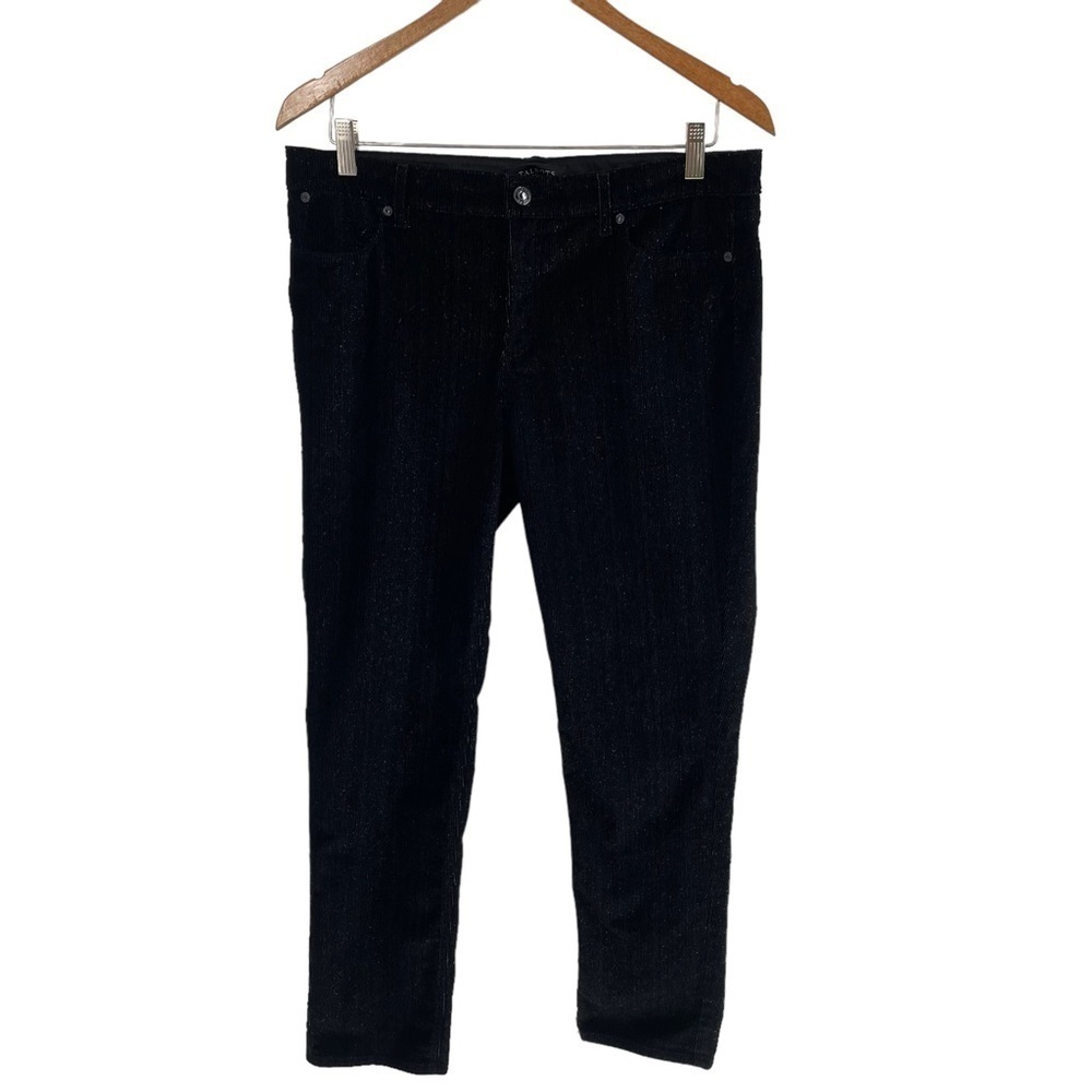 Talbots Sparkly Flawless Five Pocket  Black Slim Ankle Corduroy Pants - Sz 10